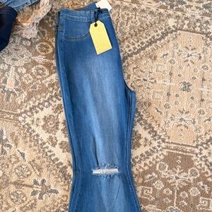 70s Flare Stylish Blue Women's Jeans